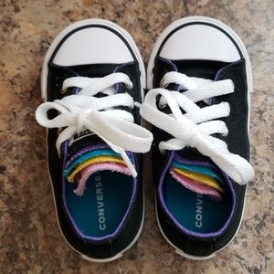 Toddler girls Converse shoes Size 6 Black